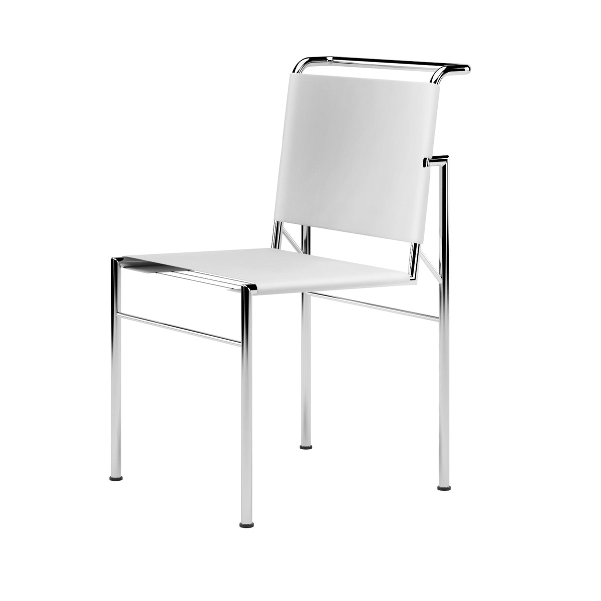 Chez Eileen Gray ROQUEBRUNE chair ① Roquebrune Chair, Cognac, Chrome-plated | ClassiCon | by Eileen