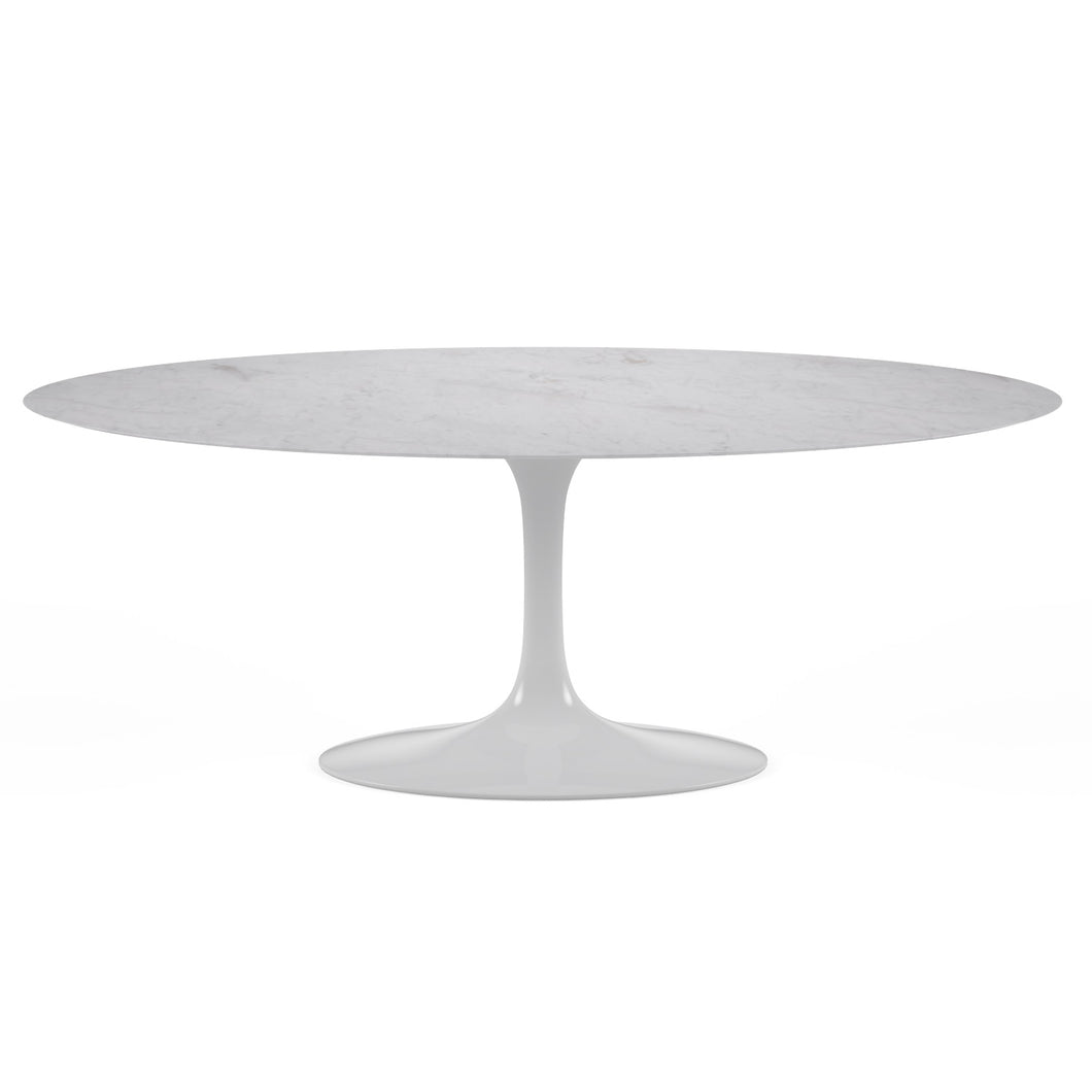 Table E. Saarinen Tulip Oval Table Carrara Marble